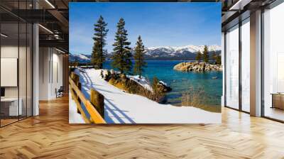 Lake Tahoe in winter Wall mural