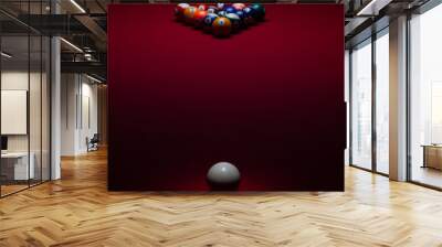 Red Pool Table Wall mural