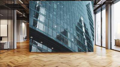 Abstract view of a skyscraper with sunlight. High quality photo Wall mural