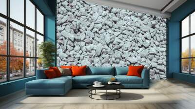 background of many large and small white stones Wall mural