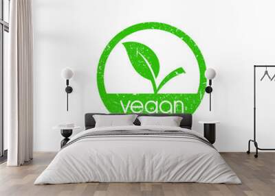 vegan stamp icon symbol Wall mural