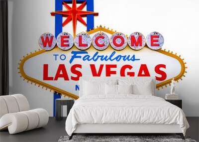 Welcome to Fabulous Las Vegas isolated sign Wall mural