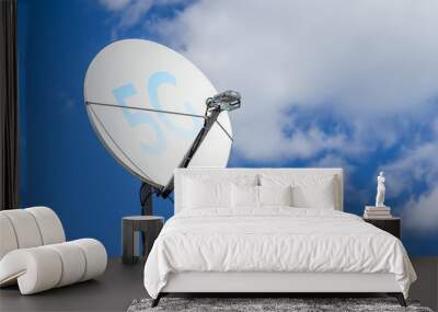 Satellite dish system 5g signal icon technology Wall mural