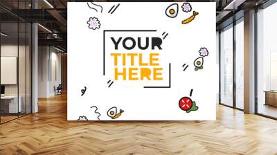 social media template posting feeds cover design background Wall mural