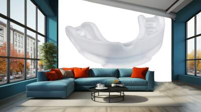 white boxing mouth guard to protect the teeth and lips, on a white background Wall mural