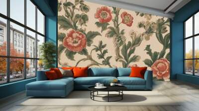 seamless floral pattern Wall mural