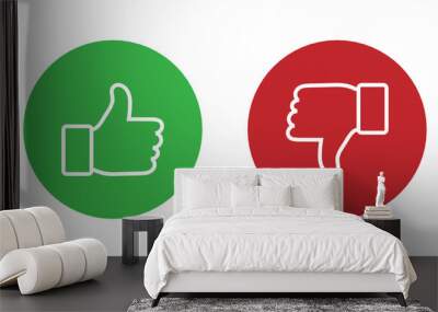 Like and dislike SVG icon set for website and mobile applications. Wall mural