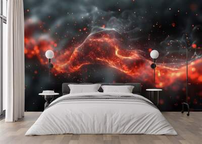 black red light abstract background Wall mural