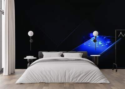 this is Iot technology background and futuristic and connection data device and phone connection Wall mural