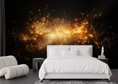 gold bokeh background for Christmas. Wall mural