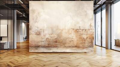 old aged concrete wall. beige concrete wall background.	 Wall mural