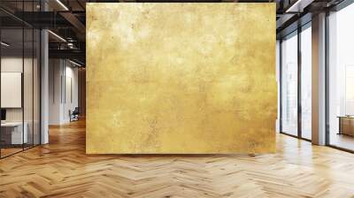 Shiny golden texture of gold concrete wall background. Wall mural