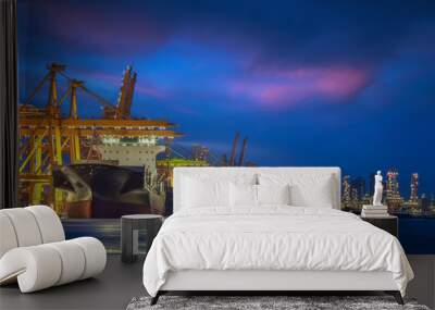 Container Cargo freight ship Wall mural