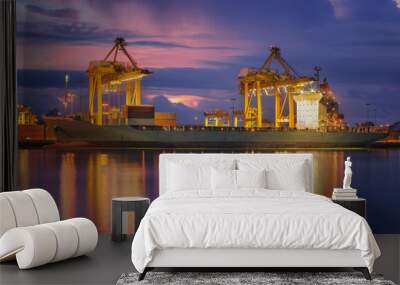 Container Cargo freight ship Wall mural