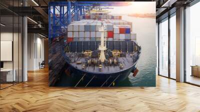 Container cargo ship Wall mural