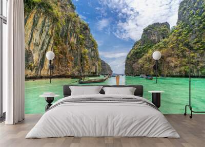 phi phi island and maya beach the most best travel point in Krabi Wall mural