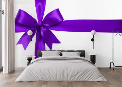 purple ribbon Wall mural