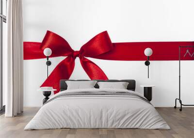 Red ribbon Wall mural