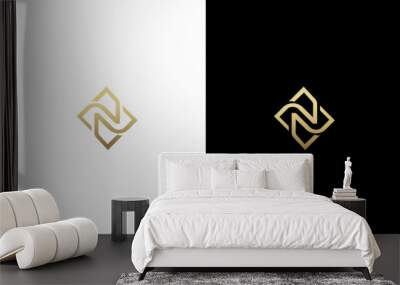 letter n abstract monogram logo design vector Wall mural