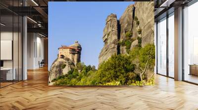 Monastery of St. Nicholas Anapausas in Meteora, Greece Wall mural