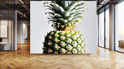 Pineapple fruit with crown. Tropical food Wall mural