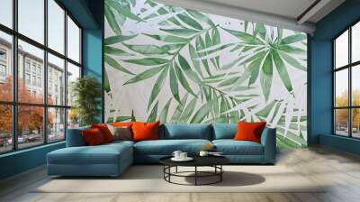 Modern wallpaper with palm fronds. Wall mural