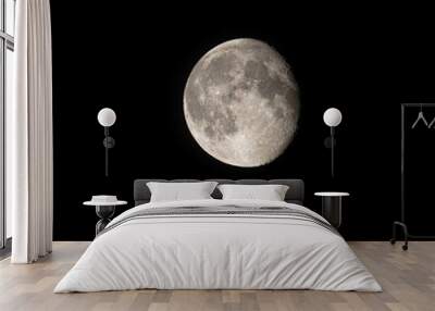 Detailed waning moon on a dark sky. Wall mural