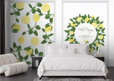 set of banners with orange, lemon. eps10. Wall mural