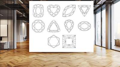 diamond icon set Wall mural