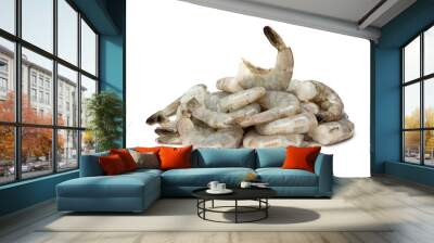 Fresh Shrimp Tails Isolated Wall mural