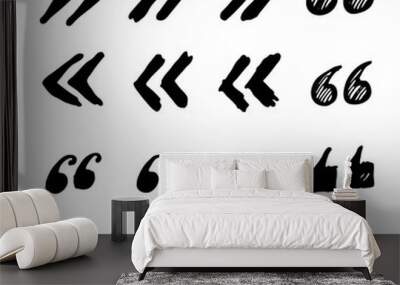 hand drawn quote marks Wall mural