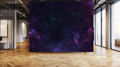 Cosmic background of stars and galaxies. A dark infinite universe with shining stars and constellations. Stellar space. Stardust nebulae. 3d render Wall mural