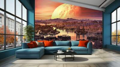 martian morning Wall mural