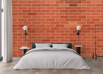 Realistic red brick wall texture. Abstract textured background template JPG image Wall mural