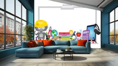 STEAM Education banner template Wall mural