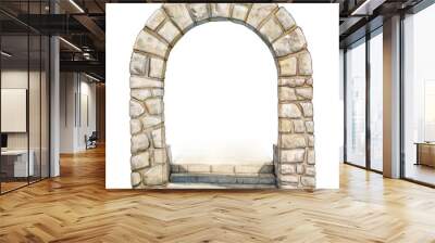 Watercolor elegant stone arch hand drawn Wall mural