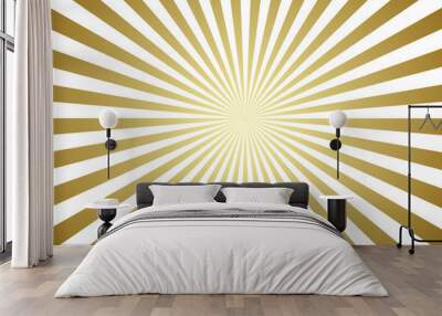 golden rays sunburst background Wall mural