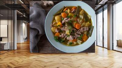 Meat stew with vegetables and potatoes Wall mural