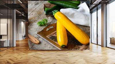 uncooked yellow zucchini Wall mural