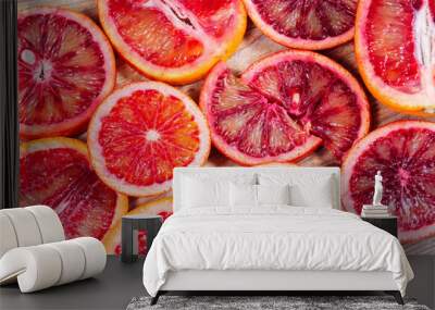 cut Sicilian oranges Wall mural