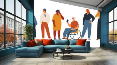 Multinational business team. Vector illustration Wall mural