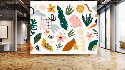 The huge set of hand drawn various shapes and doodle objects. Abstract contemporary modern trendy vector illustration. All elements are isolated Wall mural