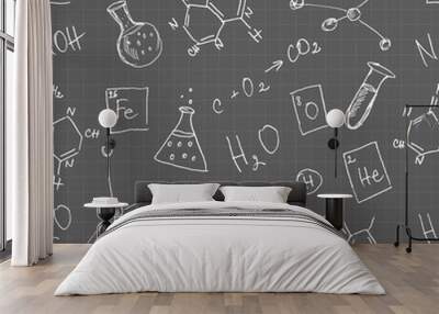 chemistry seamless pattern Wall mural