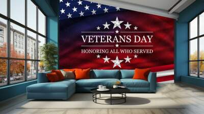 Veterans day background. National holiday of the USA. Wall mural