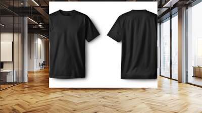 black t shirt isolated on white background. Wall mural