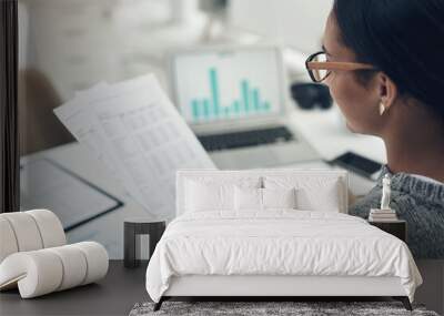 busy with her tax return filing. closeup shot of an unrecognisable businesswoman calculating finance Wall mural