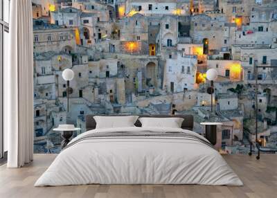 Matera, Italy, I sassi. Wall mural