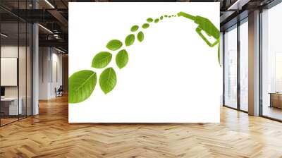 green fuel with leaves ii Wall mural