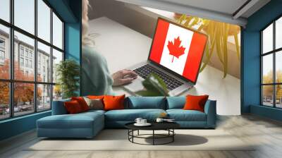 Canada National Flag Business Communication Connection Concept Wall mural