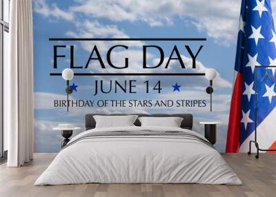 Happy flag day greeting card or background Wall mural